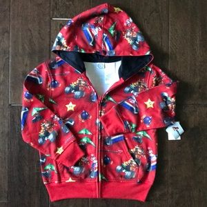 NWT Boys Super Mario Bros. Kart Hoodie Zip Up 4/5